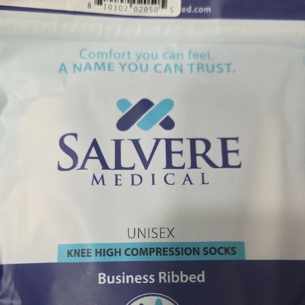 Navy Knee High Compression Socks - Picture 3 of 6